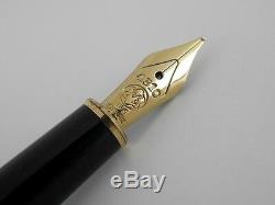 Montblanc Meisterstuck Solitaire Sterling Silver Barley Fountain Pen F Excellent