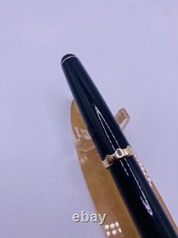 Montblanc Monte Rosa Fountain Pen 14ct Gold Semi Flex Nib Black GT 1960's