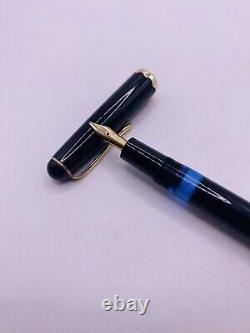 Montblanc Monte Rosa Fountain Pen 14ct Gold Semi Flex Nib Black GT 1960's