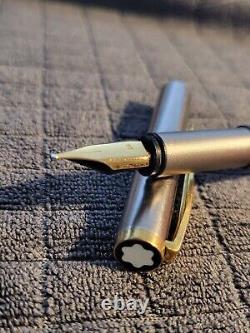 Montblanc, Noblesse, 1st Generation, Brushed Steel, Gold Clip, no box