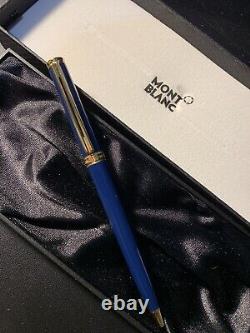 Montblanc Noblesse Oblige Ballpoint Pen Blue GT Unused In Box With Service Guide