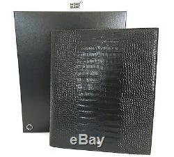 Montblanc Notebook Medium Leather Meisterstuck black-crocodile 7CC Pen Holder