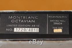 Montblanc Octavian Fountain Pen Mint, Complete # 1720/4810 Fine Nib, Rare