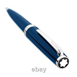 Montblanc PIX Blue Resin Writing Silver Platinum Ballpoint Pen 114810