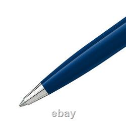 Montblanc PIX Blue Resin Writing Silver Platinum Ballpoint Pen 114810