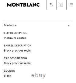 Montblanc Pen Black Ballpoint £210 BNWT