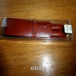 Montblanc Pen Holder-vintage Nos- Brown Leather -boxed-very Rare