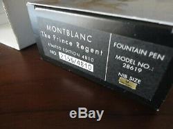 Montblanc Prince Regent Patron Art 4810 Sealed, Gold, Limited Edition New