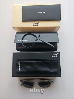 Montblanc Round Sunglasses with Grey Coloured Injected Frame Brand New In Box