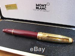 Montblanc Solitaire 146 Fountain Pen Vermeil & Burgundy Perfect With Box