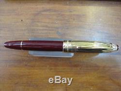 Montblanc Solitaire 146 Fountain Pen Vermeil & Burgundy Perfect With Box
