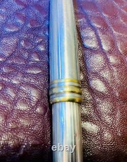 Montblanc Solitaire 164S Sterling Silver Pinstripe & Gold Ballpoint Pen
