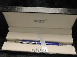 Montblanc Starwalker Blue Body + Silver Clip Ballpoint Pen I Black Ink