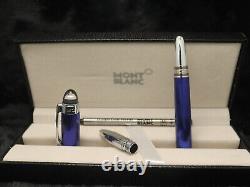 Montblanc Starwalker Blue Body + Silver Clip Ballpoint Pen I Black Ink