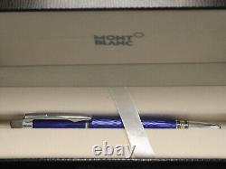 Montblanc Starwalker Blue Body + Silver Clip Ballpoint Pen I Black Ink