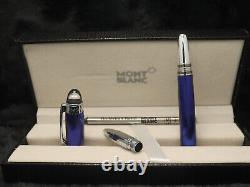 Montblanc Starwalker Blue Body + Silver Clip Ballpoint Pen I Black Ink