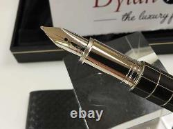 Montblanc Starwalker platinum and rubber fountain pen 14K medium gold nib