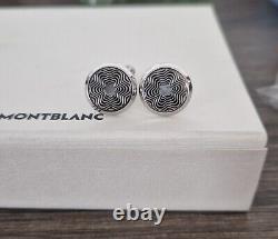 Montblanc Steel with Mother of Pearl Inlay Cuff Links