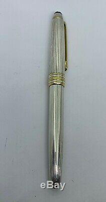 Montblanc Sterling Silver Fountain Pen Meisterstuck 18k nib