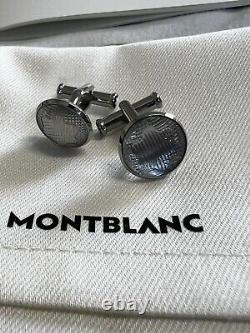 Montblanc Urban Acrylic Glass Stainless Steel Spirit Cufflinks RRP £330