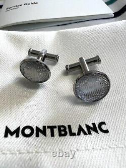 Montblanc Urban Acrylic Glass Stainless Steel Spirit Cufflinks RRP £330