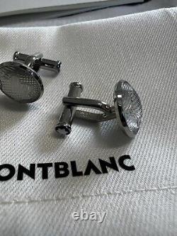 Montblanc Urban Acrylic Glass Stainless Steel Spirit Cufflinks RRP £330