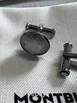 Montblanc Urban Acrylic Glass Stainless Steel Spirit Cufflinks RRP £330