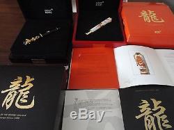Montblanc Year Of The Golden Dragon 2000. F. Pen, Bnib, Rare New Immaculate