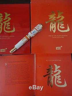 Montblanc Year Of The Golden Dragon 888. F. Pen, 2000 Rare China New Bnib Meissen