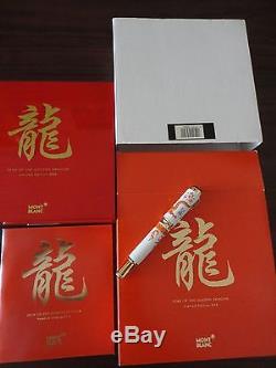 Montblanc Year Of The Golden Dragon 888. F. Pen, 2000 Rare New Immaculate
