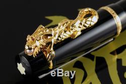 Montblanc Year of the Golden Dragon 2000 Fountain Pen #1521 Medium Nib