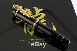 Montblanc Year of the Golden Dragon 2000 Fountain Pen #1521 Medium Nib