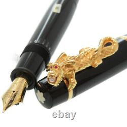 Montblanc Year of the Golden Dragon LE 2000 Fountain Pen Nib Gold 18K Medium