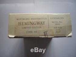 Montblanc ernest Hemingway fountain pen mont blanc 1992 limited edition writer