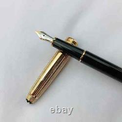 Montblanc solitaire doue meisterstuck fountain pen gold cap with 18kt Gold Nib