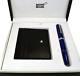 NEW Montblanc Cruise Rollerball Pen &Meisterstuck Leather Card Holder Set 114119