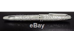 NEW Montblanc Meisterstuck Martele Silver Le Grand Roller Ball Pen 115098