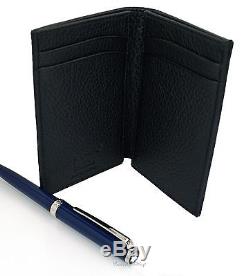 NEW Montblanc PIX Blue BP Pen & Meisterstuck Leather Card Holder Set 116039