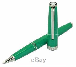 NEW Montblanc PIX Collection Emerald Green & Platinum Rollerball Pen 117660