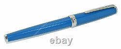 NEW Montblanc PIX Collection Petrol Blue & Platinum Rollerball Pen 119583