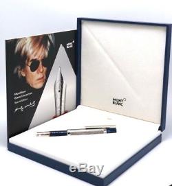 New! $940 Montblanc Great Characters Special Edition Andy Warhol Fountain Pen M