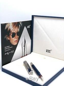 New! $940 Montblanc Great Characters Special Edition Andy Warhol Fountain Pen M