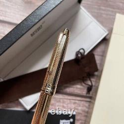 New Authentic Montblanc 2866 Meisterstuck Ballpoint Pen Grid like Gold 164