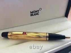 New Box Montblanc Boheme Gold Plated Rouge Ruby Ballpoint Pen BP 5814 SOLITAIRE