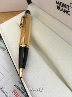 New Box Montblanc Boheme Gold Plated Rouge Ruby Ballpoint Pen BP 5814 SOLITAIRE