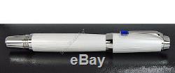 New Montblanc Boheme Blanche White & Platinum Roller-Ball Pen 111344