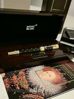 New Montblanc Elizabeth I Patron Of Art 4810 Fountain Pen Limited Edition Gold