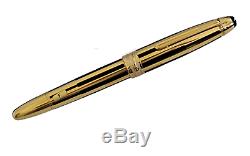 New Montblanc Le Grand Black /gold Stripes Solitaire Fountain Pen F