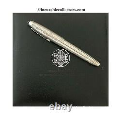 New Montblanc Legrand Silver Le Diamond Plat Clip Gold Nib Fountain Pen F