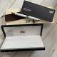 New Montblanc meisterstack mb164 gold white ballpoint pen With Box